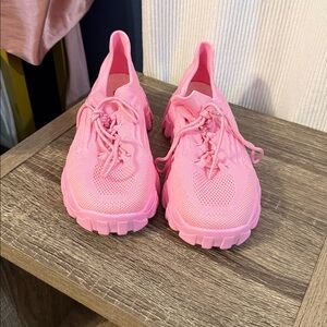Vibrant Pink Athletic Sneakers